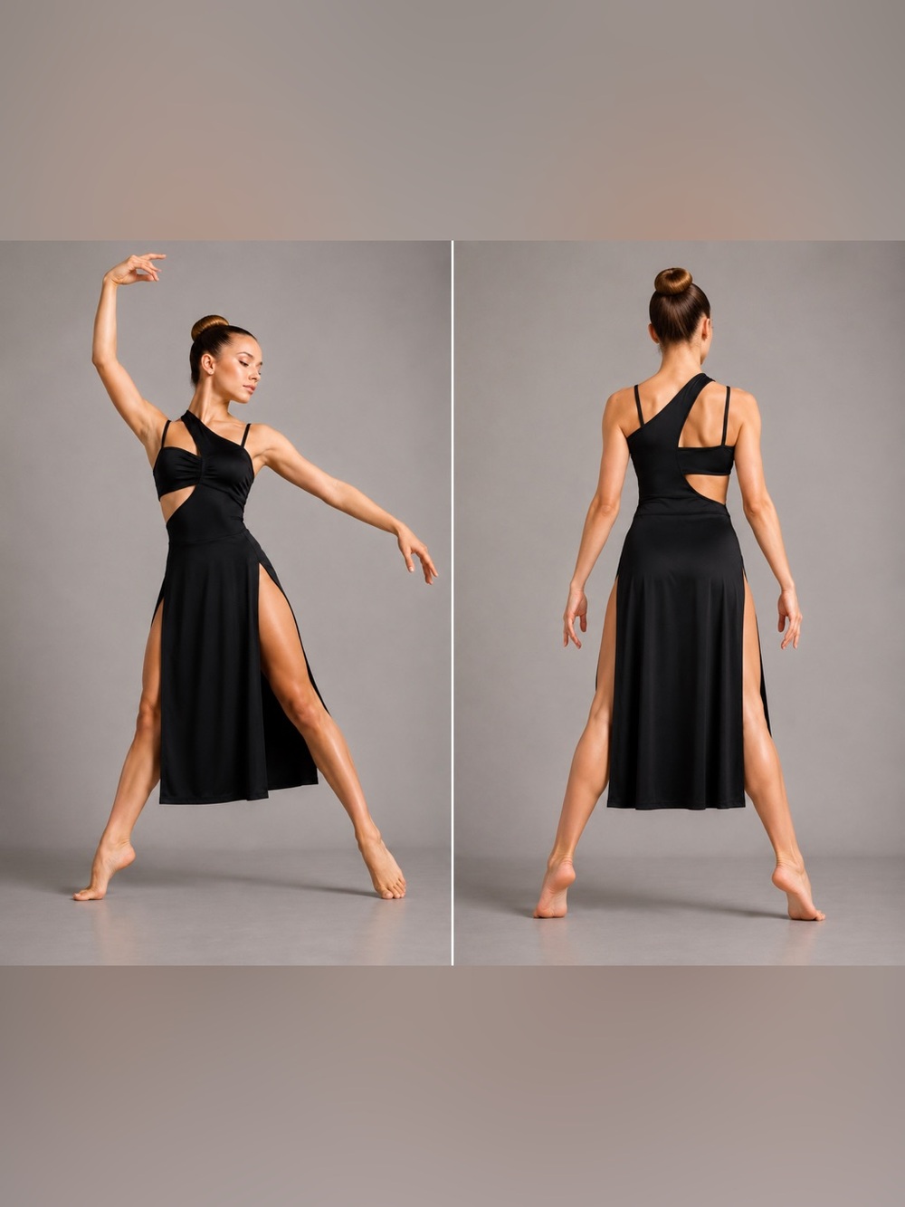 Kelle dance costume black contemporary lyrical 2 piece EQUILIBRIUM 8430 LC child